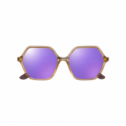 Vogue VO5361S replacement lenses in mirrored purple, front view of the frame fitted with the new lenses · ReFramed