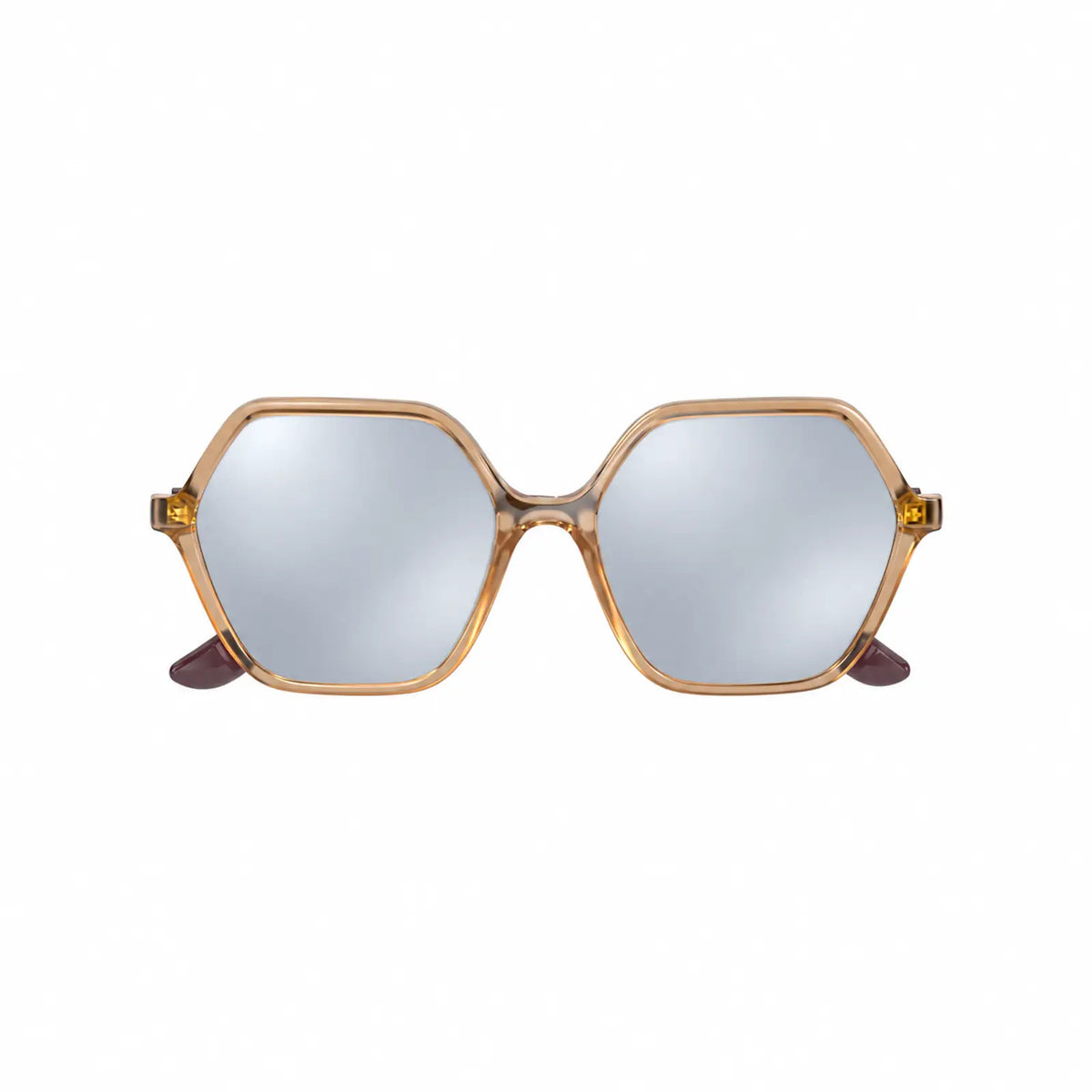 Vogue VO5361S replacement lenses in mirrored silver, front view of the frame fitted with the new lenses · ReFramed