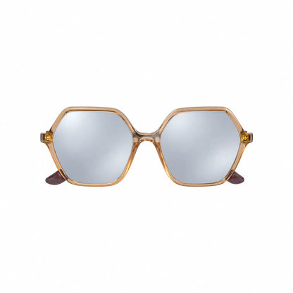 Vogue VO5361S replacement lenses in mirrored silver, front view of the frame fitted with the new lenses · ReFramed