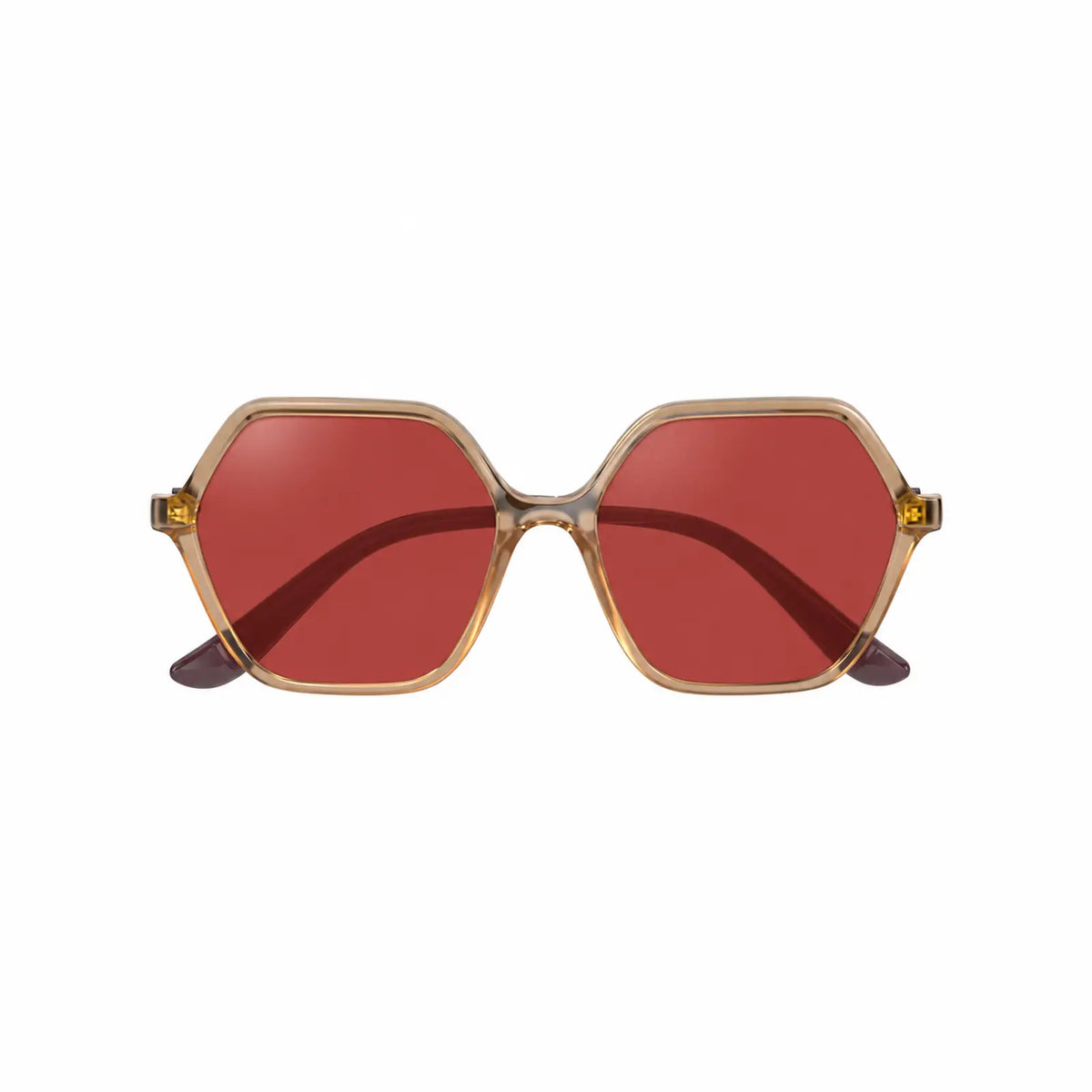 Vogue VO5361S replacement lenses in red, front view of the frame fitted with the new lenses · ReFramed