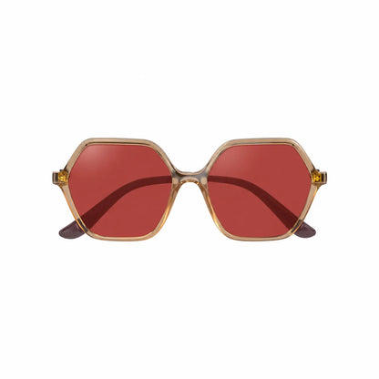 Vogue VO5361S replacement lenses in red, front view of the frame fitted with the new lenses · ReFramed