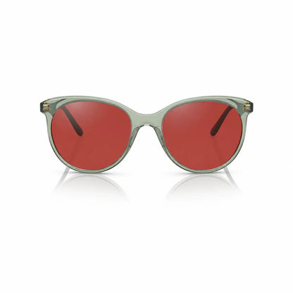 Vogue VO5453S replacement lenses in red, front view of the frame fitted with the new lenses · ReFramed