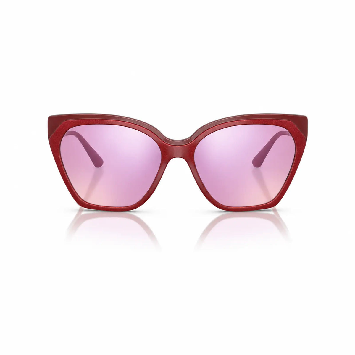 Vogue VO5521S replacement lenses in mirrored pink, front view of the frame fitted with the new lenses · ReFramed