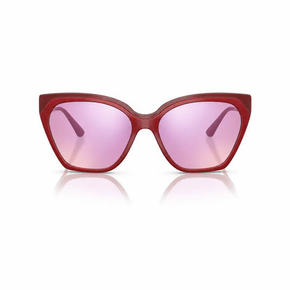 Vogue VO5521S replacement lenses in mirrored pink, front view of the frame fitted with the new lenses · ReFramed