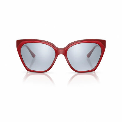 Vogue VO5521S replacement lenses in mirrored silver, front view of the frame fitted with the new lenses · ReFramed