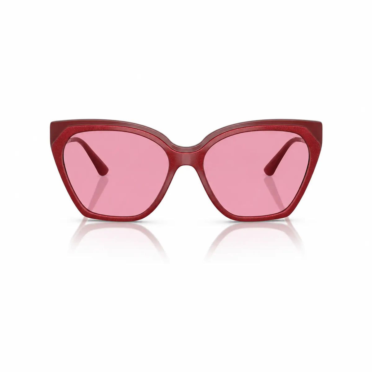 Vogue VO5521S replacement lenses in pink, front view of the frame fitted with the new lenses · ReFramed