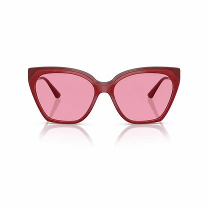 Vogue VO5521S replacement lenses in pink, front view of the frame fitted with the new lenses · ReFramed
