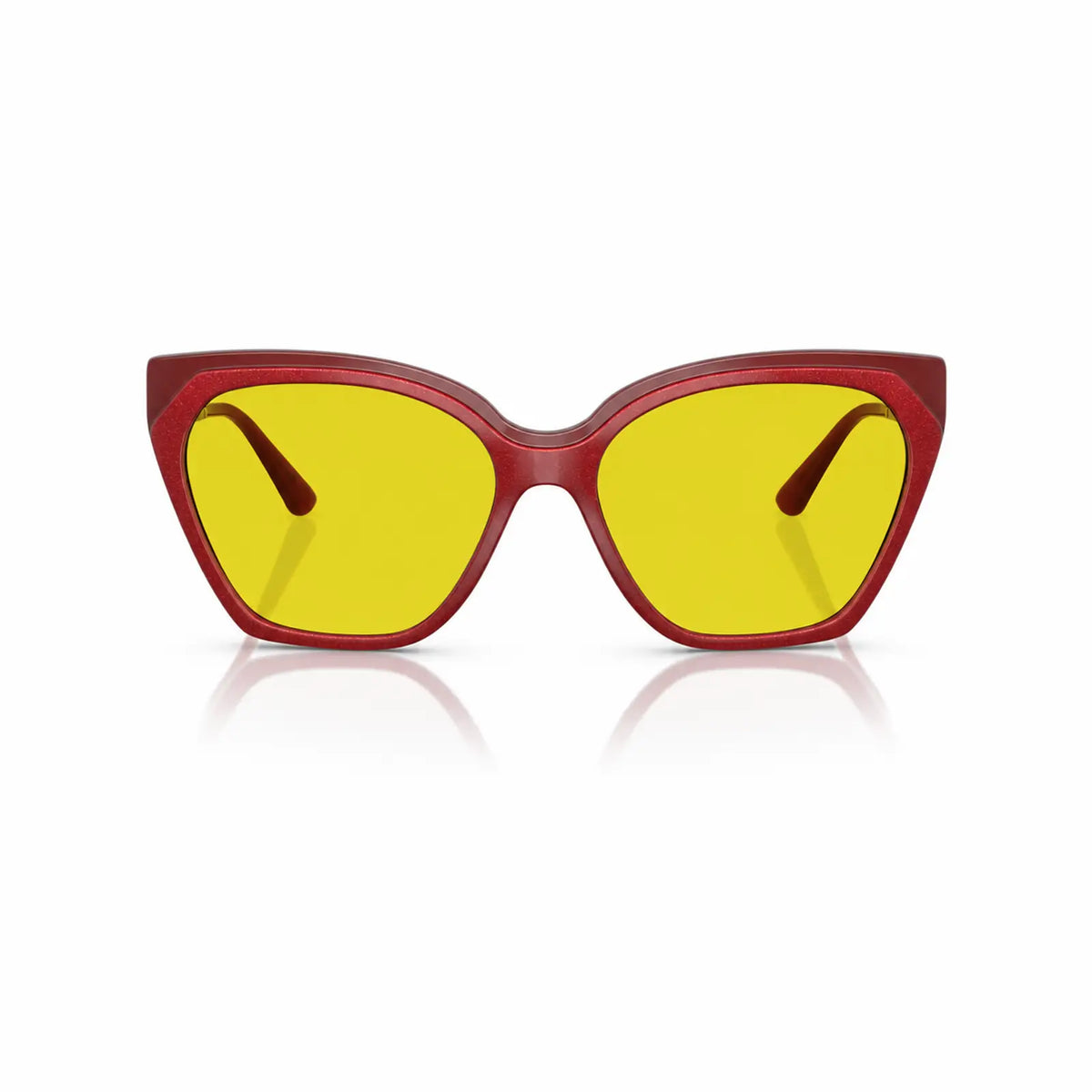 Vogue VO5521S replacement lenses in yellow, front view of the frame fitted with the new lenses · ReFramed