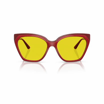 Vogue VO5521S replacement lenses in yellow, front view of the frame fitted with the new lenses · ReFramed