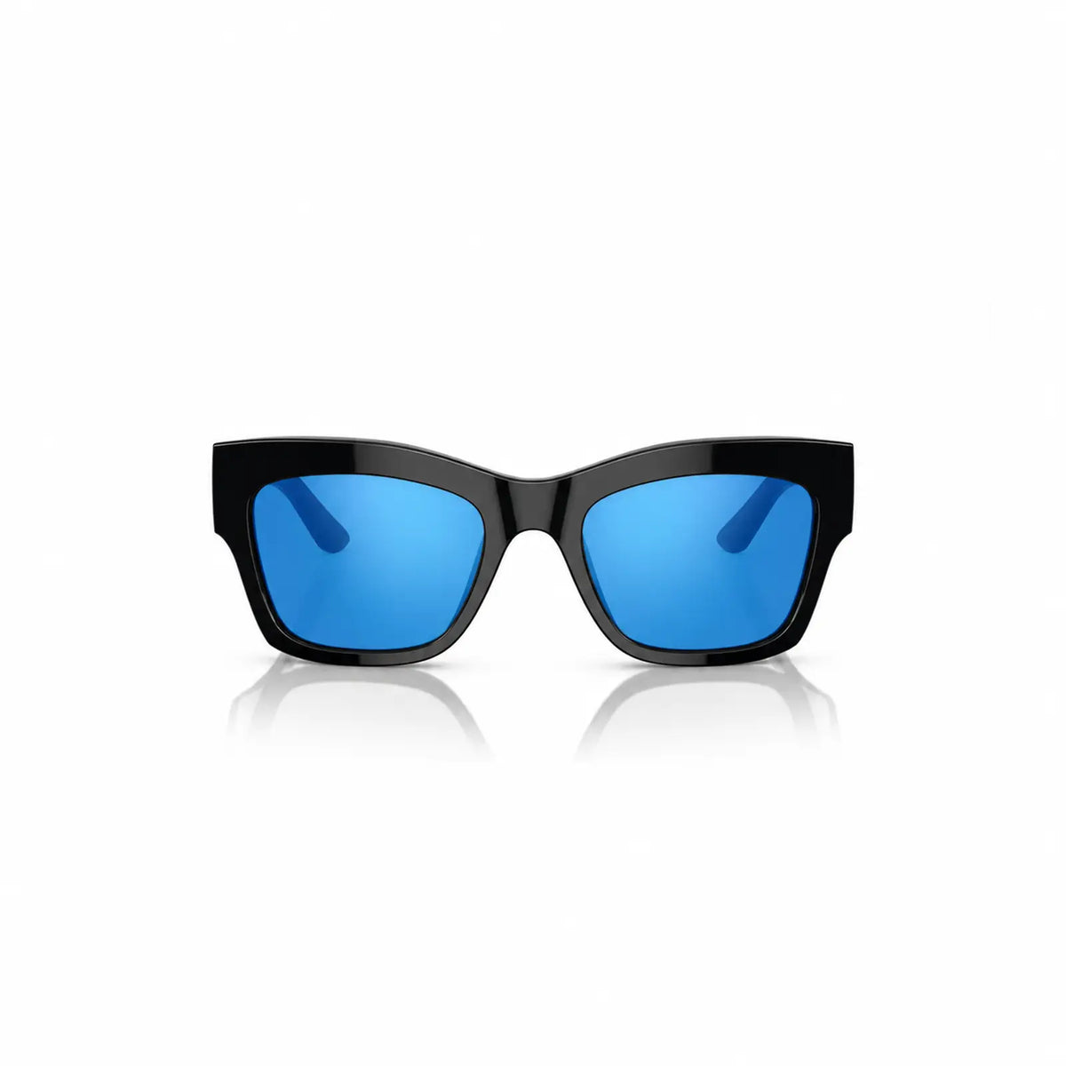 Vogue VO5524S replacement lenses in mirrored blue, front view of the frame fitted with the new lenses · ReFramed