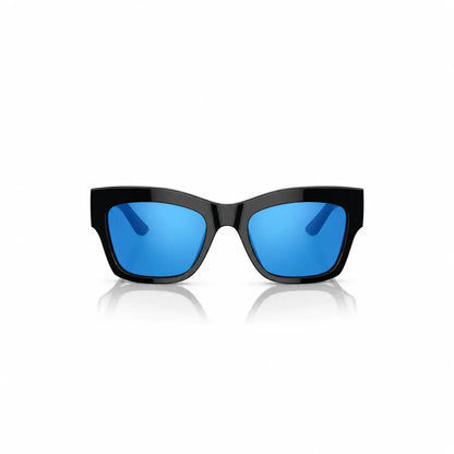 Vogue VO5524S replacement lenses in mirrored blue, front view of the frame fitted with the new lenses · ReFramed