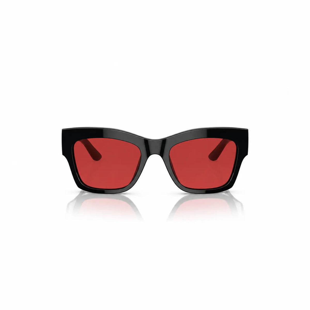 Vogue VO5524S replacement lenses in red, front view of the frame fitted with the new lenses · ReFramed
