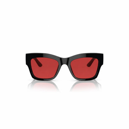 Vogue VO5524S replacement lenses in red, front view of the frame fitted with the new lenses · ReFramed