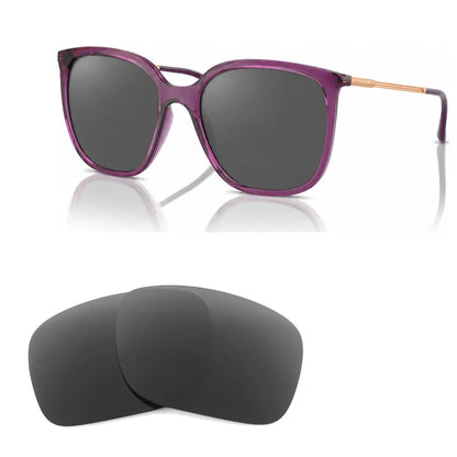 Vogue VO5564S replacement lenses in gray, angled view of the frame with the pair of lenses below · ReFramed
