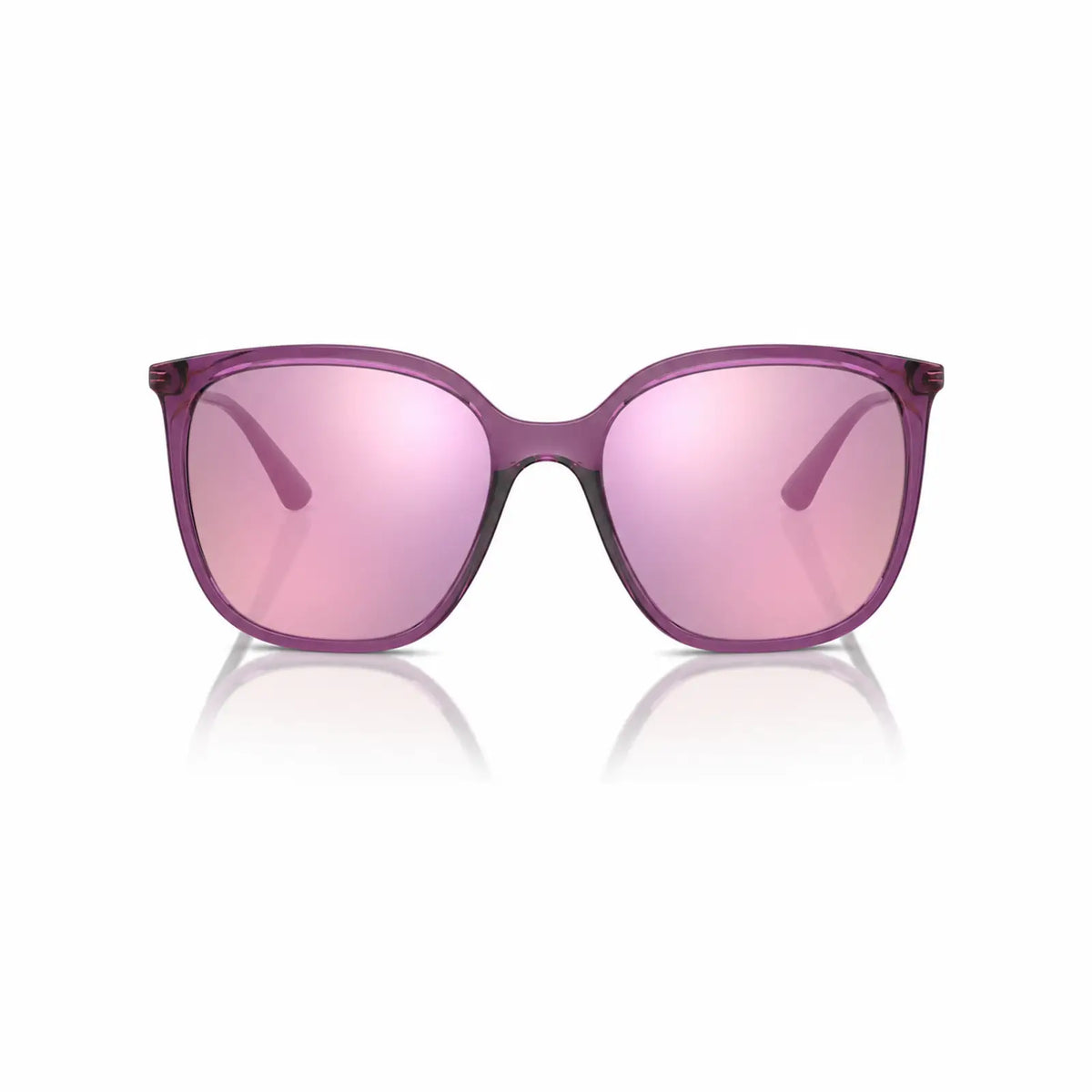 Vogue VO5564S replacement lenses in mirrored pink, front view of the frame fitted with the new lenses · ReFramed