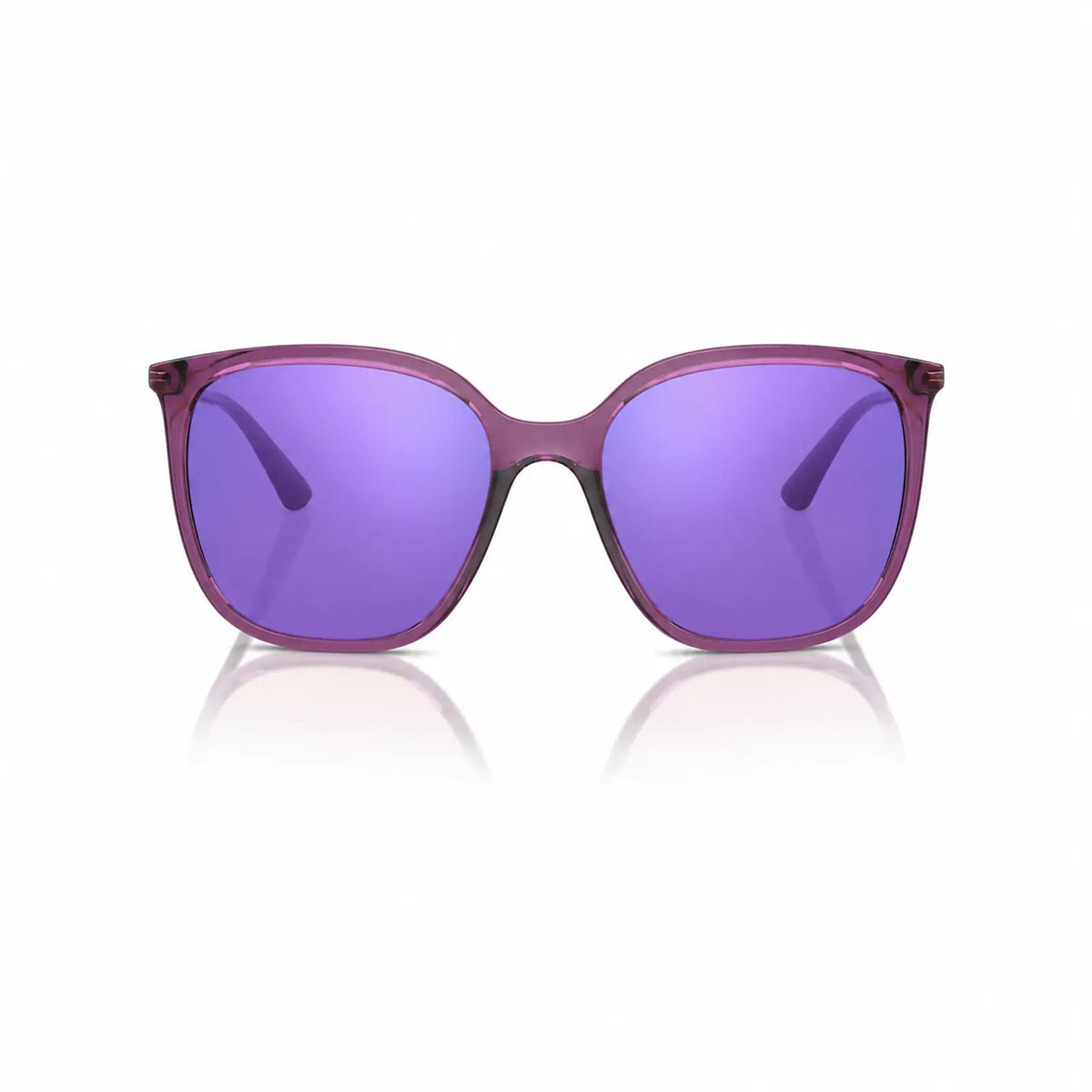Vogue VO5564S replacement lenses in mirrored purple, front view of the frame fitted with the new lenses · ReFramed