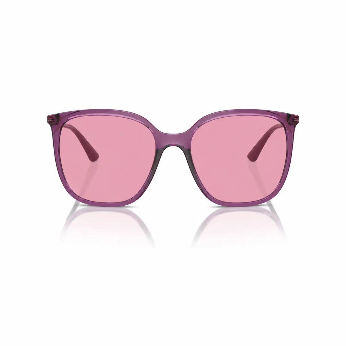 Vogue VO5564S replacement lenses in pink, front view of the frame fitted with the new lenses · ReFramed