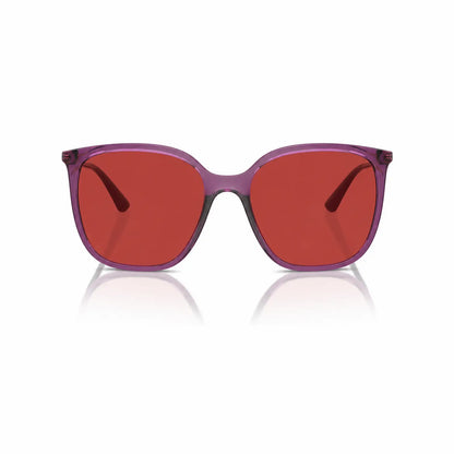 Vogue VO5564S replacement lenses in red, front view of the frame fitted with the new lenses · ReFramed