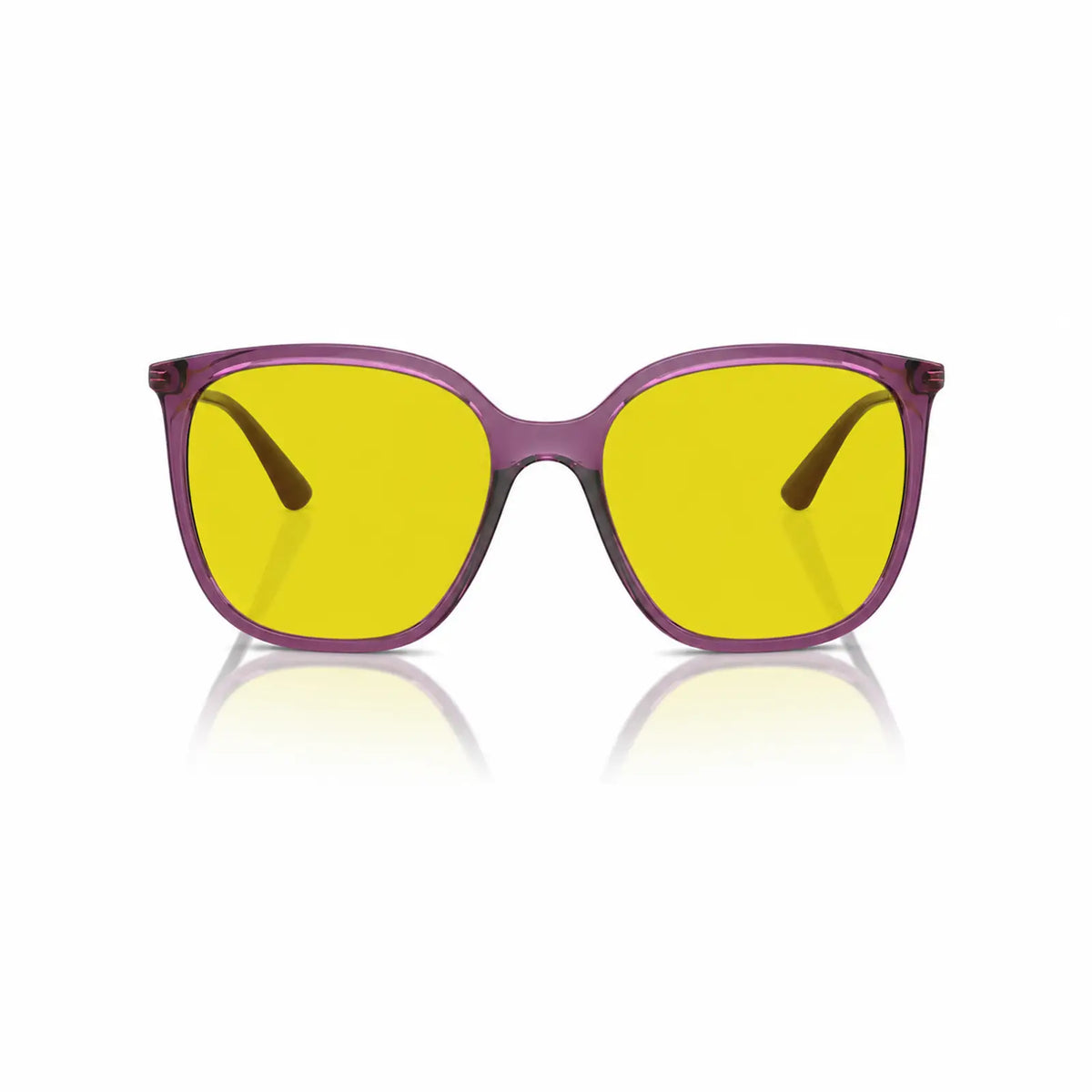Vogue VO5564S replacement lenses in yellow, front view of the frame fitted with the new lenses · ReFramed