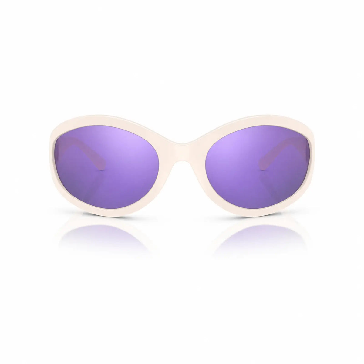 Vogue VO5606S replacement lenses in mirrored purple, front view of the frame fitted with the new lenses · ReFramed