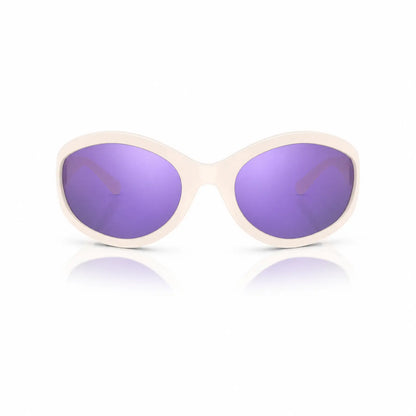 Vogue VO5606S replacement lenses in mirrored purple, front view of the frame fitted with the new lenses · ReFramed