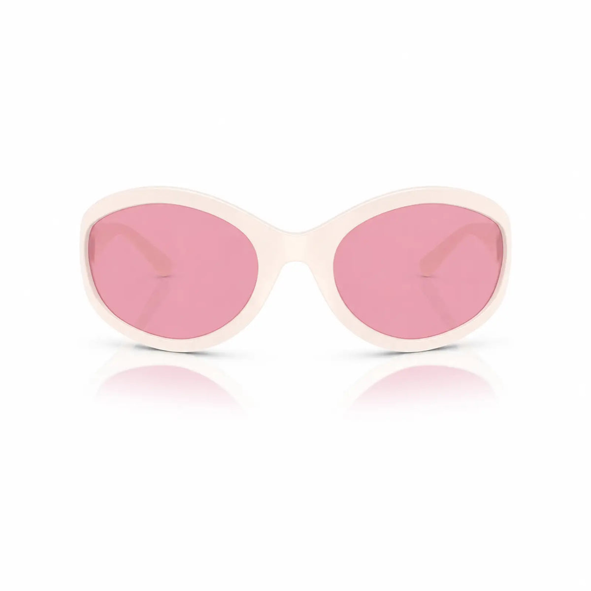 Vogue VO5606S replacement lenses in pink, front view of the frame fitted with the new lenses · ReFramed
