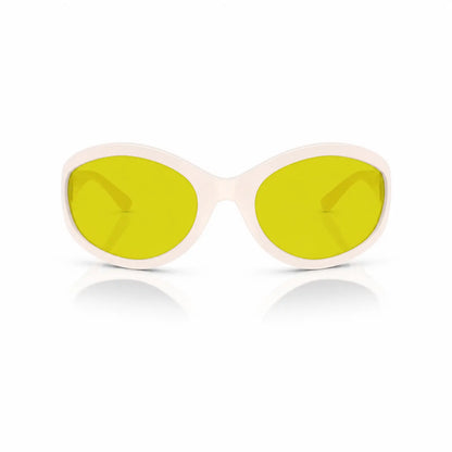 Vogue VO5606S replacement lenses in yellow, front view of the frame fitted with the new lenses · ReFramed