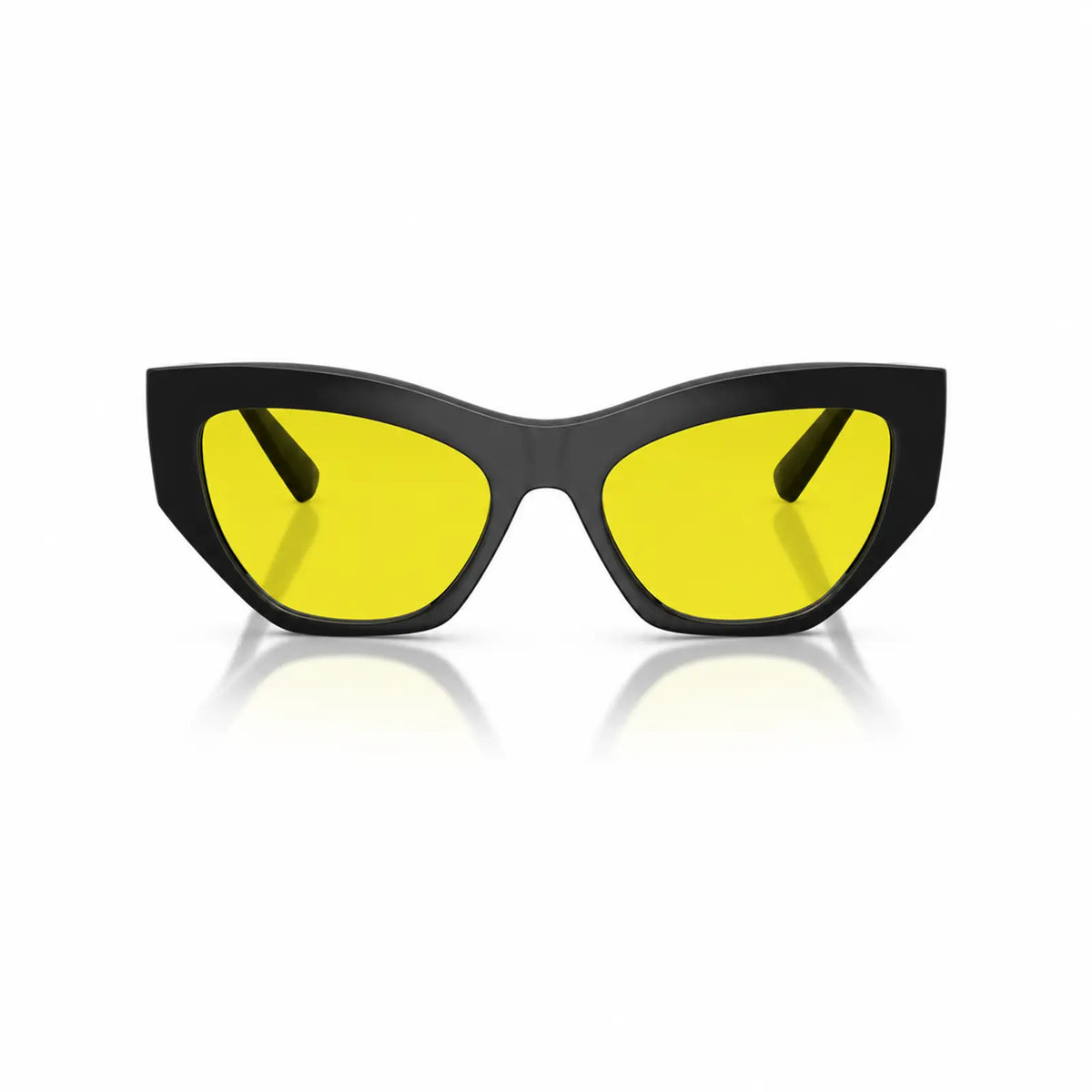Vogue VO5607S replacement lenses in yellow, front view of the frame fitted with the new lenses · ReFramed