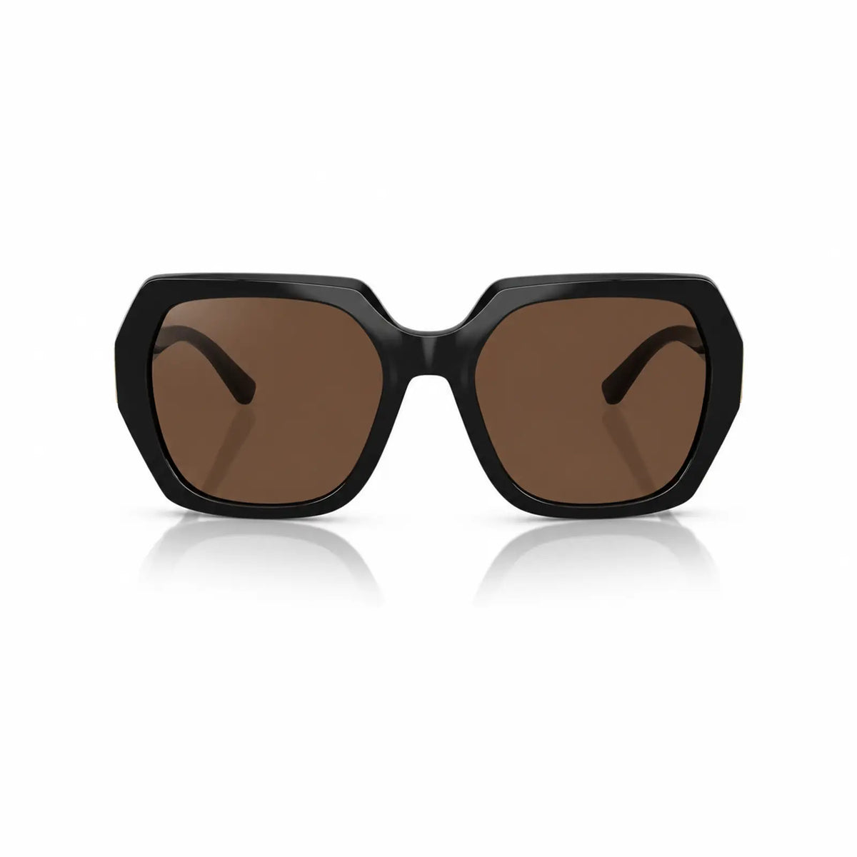 Vogue VO5612SB replacement lenses in brown, front view of the frame fitted with the new lenses · ReFramed