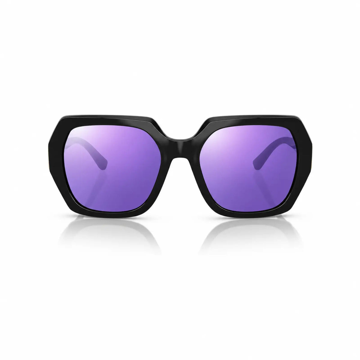Vogue VO5612SB replacement lenses in mirrored purple, front view of the frame fitted with the new lenses · ReFramed