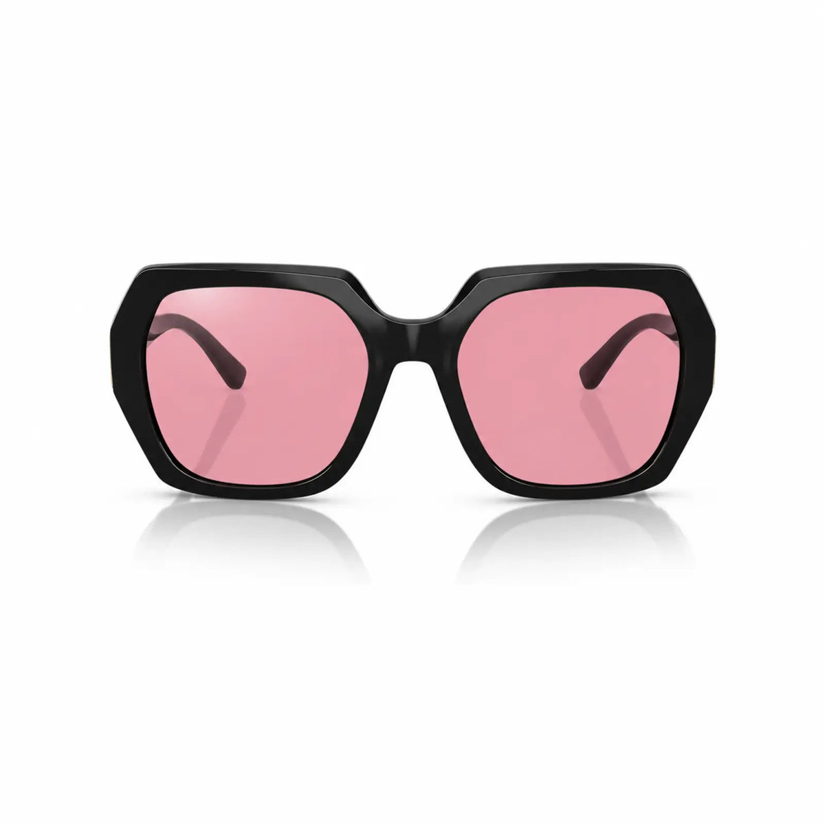 Vogue VO5612SB replacement lenses in pink, front view of the frame fitted with the new lenses · ReFramed
