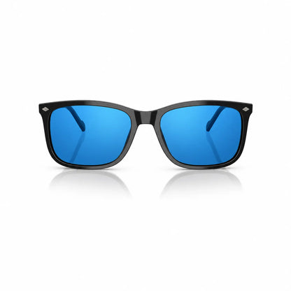 Vogue VO5618S replacement lenses in mirrored blue, front view of the frame fitted with the new lenses · ReFramed