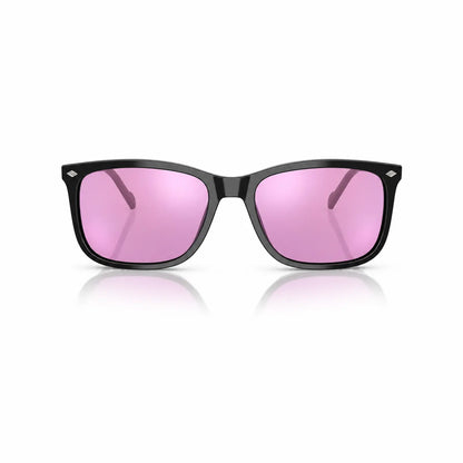 Vogue VO5618S replacement lenses in mirrored pink, front view of the frame fitted with the new lenses · ReFramed