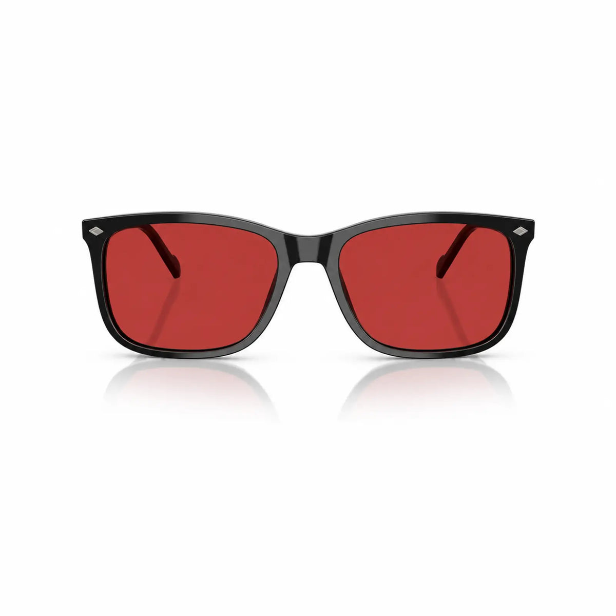Vogue VO5618S replacement lenses in red, front view of the frame fitted with the new lenses · ReFramed