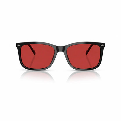 Vogue VO5618S replacement lenses in red, front view of the frame fitted with the new lenses · ReFramed