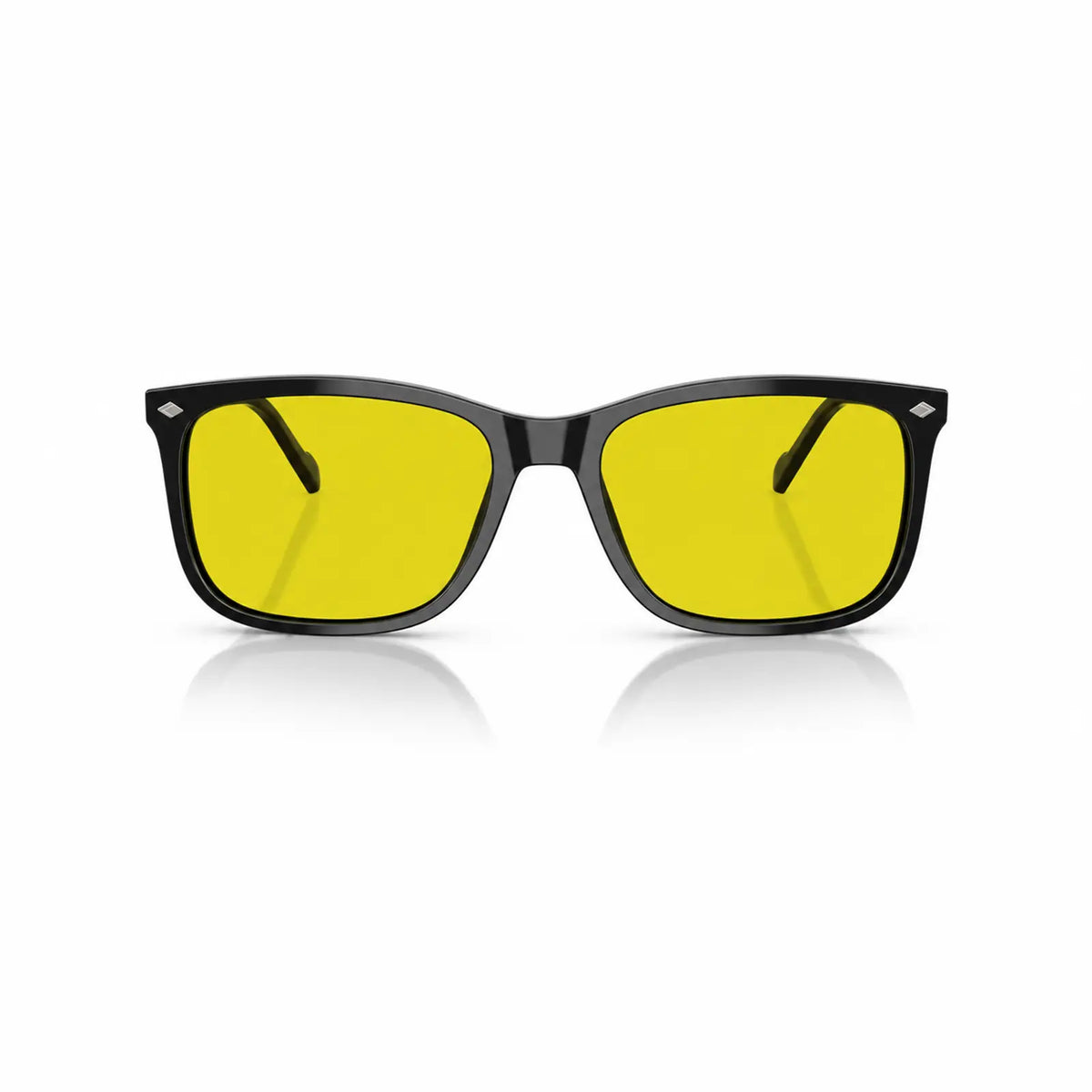 Vogue VO5618S replacement lenses in yellow, front view of the frame fitted with the new lenses · ReFramed