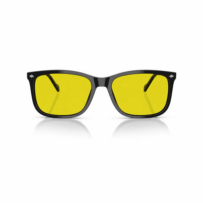 Vogue VO5618S replacement lenses in yellow, front view of the frame fitted with the new lenses · ReFramed