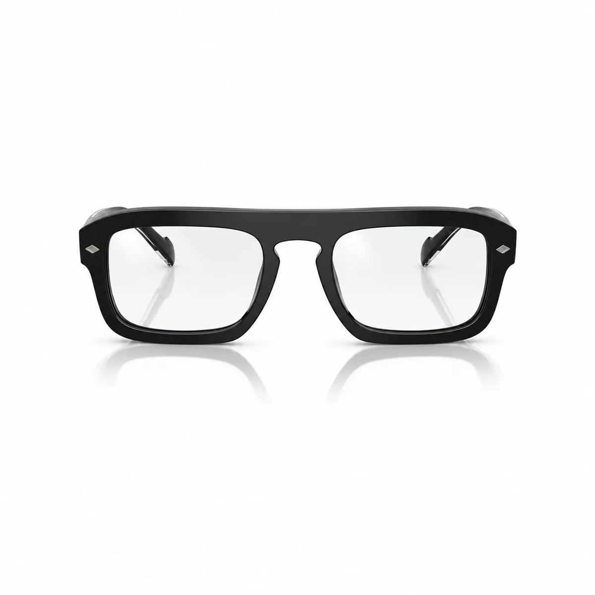 Vogue VO5620S replacement lenses in crystal clear, front view of the frame fitted with the new lenses · ReFramed