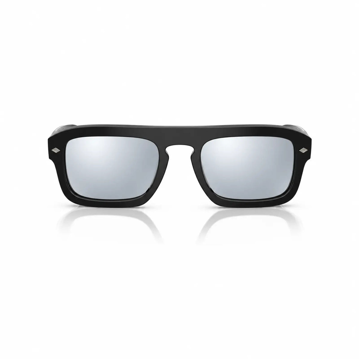 Vogue VO5620S replacement lenses in mirrored silver, front view of the frame fitted with the new lenses · ReFramed