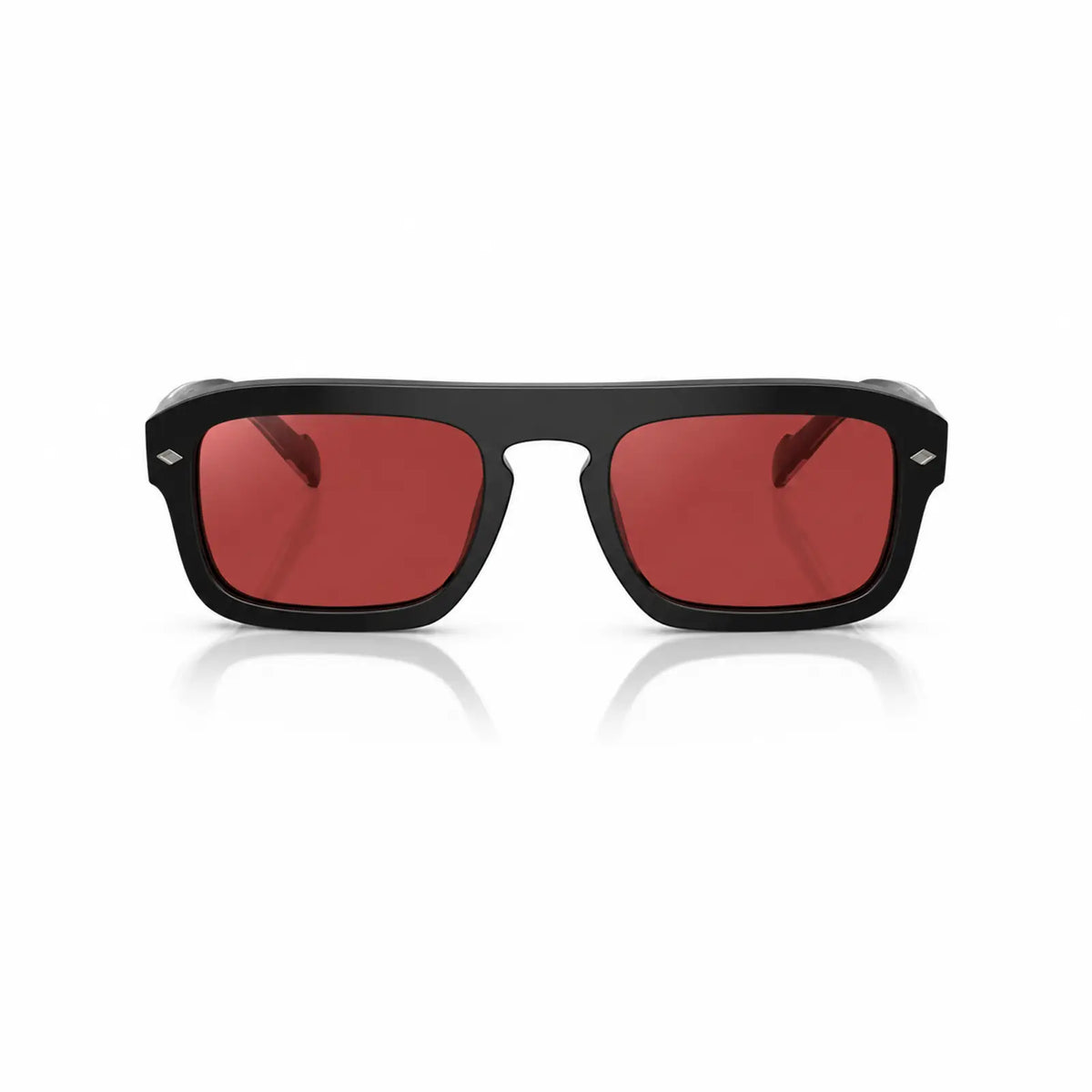 Vogue VO5620S replacement lenses in red, front view of the frame fitted with the new lenses · ReFramed