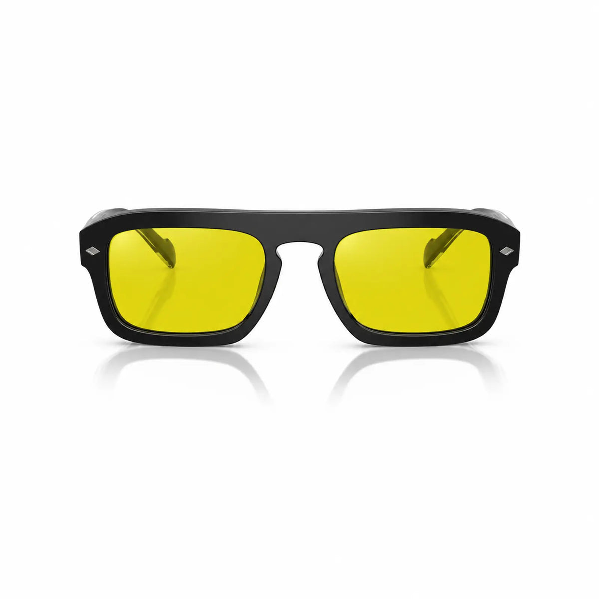 Vogue VO5620S replacement lenses in yellow, front view of the frame fitted with the new lenses · ReFramed