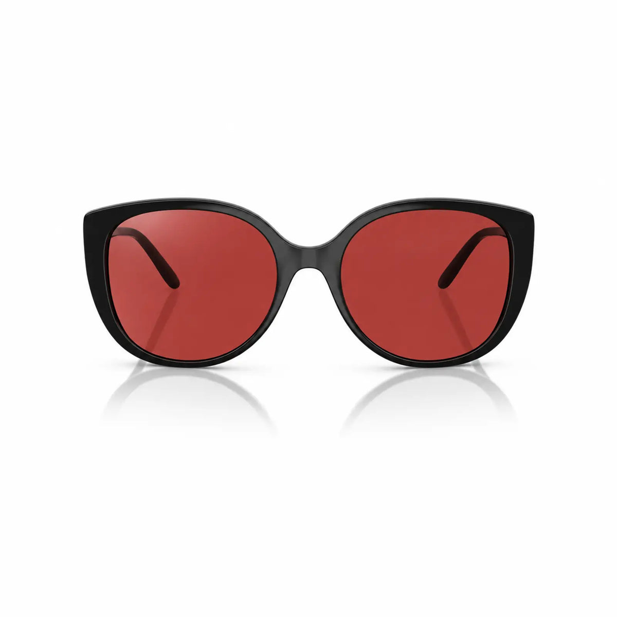 Vogue VO5623S replacement lenses in red, front view of the frame fitted with the new lenses · ReFramed