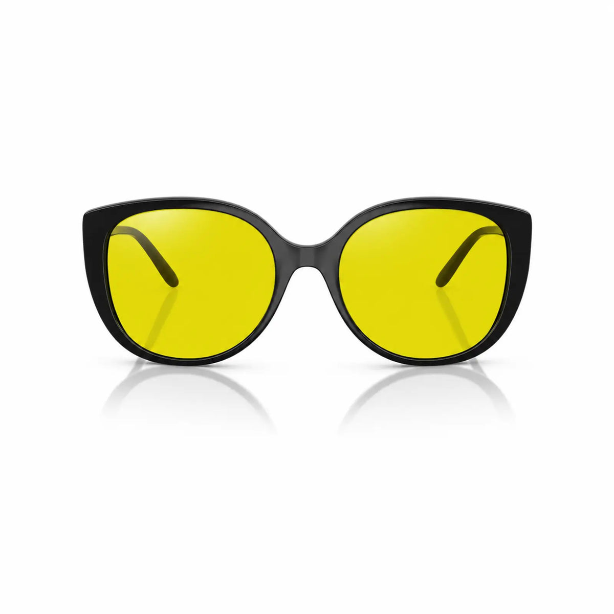 Vogue VO5623S replacement lenses in yellow, front view of the frame fitted with the new lenses · ReFramed