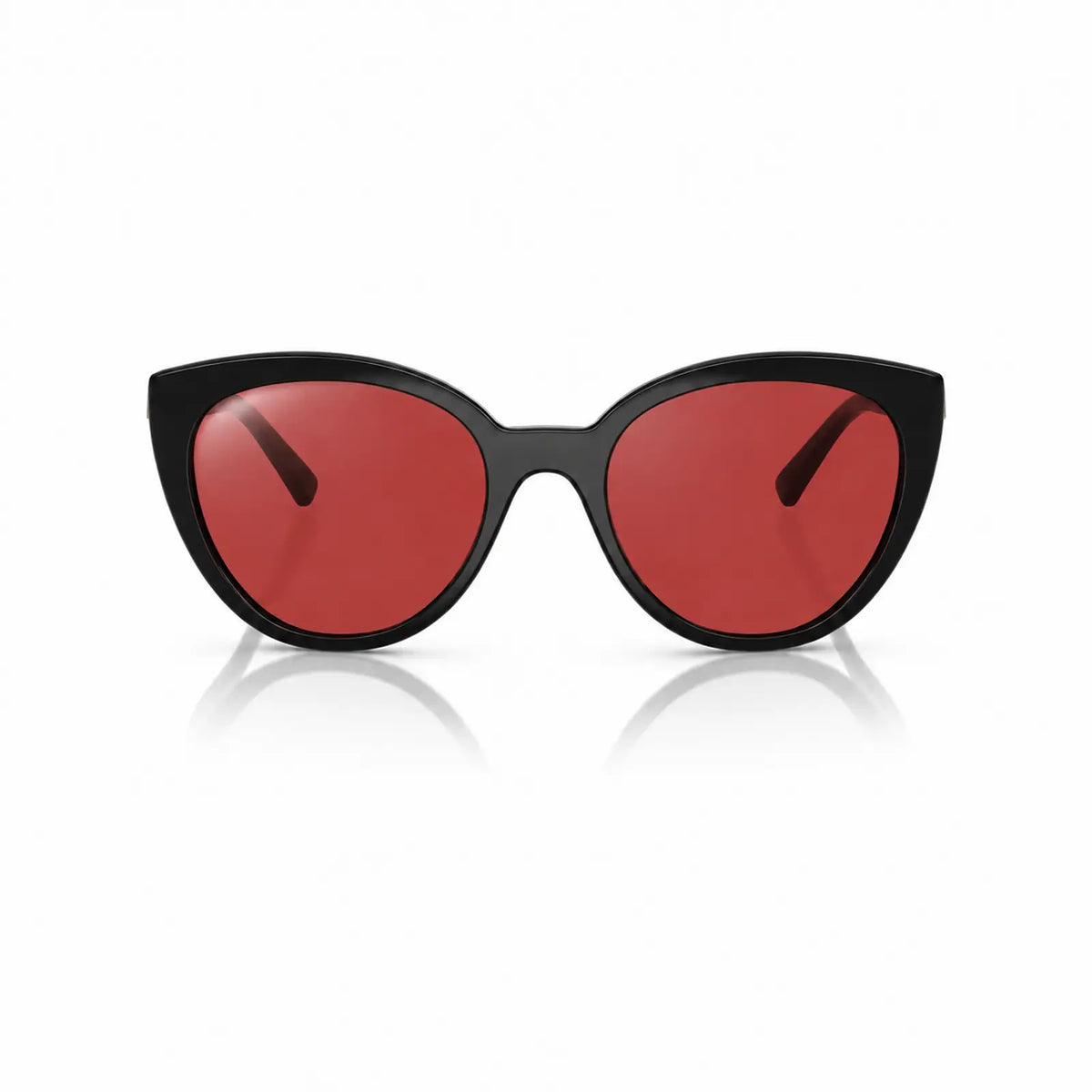 Vogue VO5634SB replacement lenses in red, front view of the frame fitted with the new lenses · ReFramed