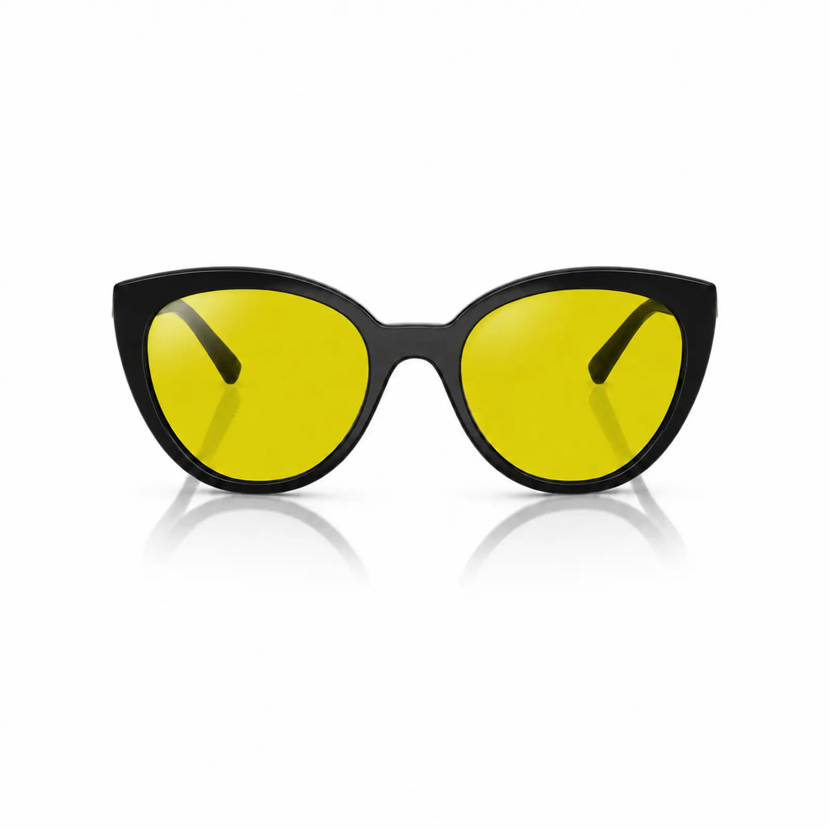 Vogue VO5634SB replacement lenses in yellow, front view of the frame fitted with the new lenses · ReFramed