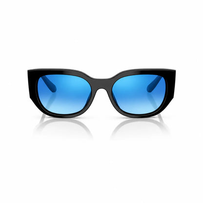 Vogue VO5641SU replacement lenses in mirrored blue, front view of the frame fitted with the new lenses · ReFramed