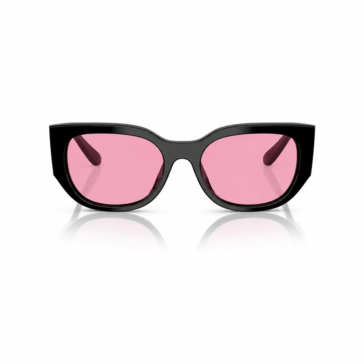 Vogue VO5641SU replacement lenses in pink, front view of the frame fitted with the new lenses · ReFramed