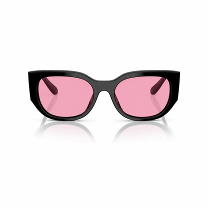 Vogue VO5641SU replacement lenses in pink, front view of the frame fitted with the new lenses · ReFramed