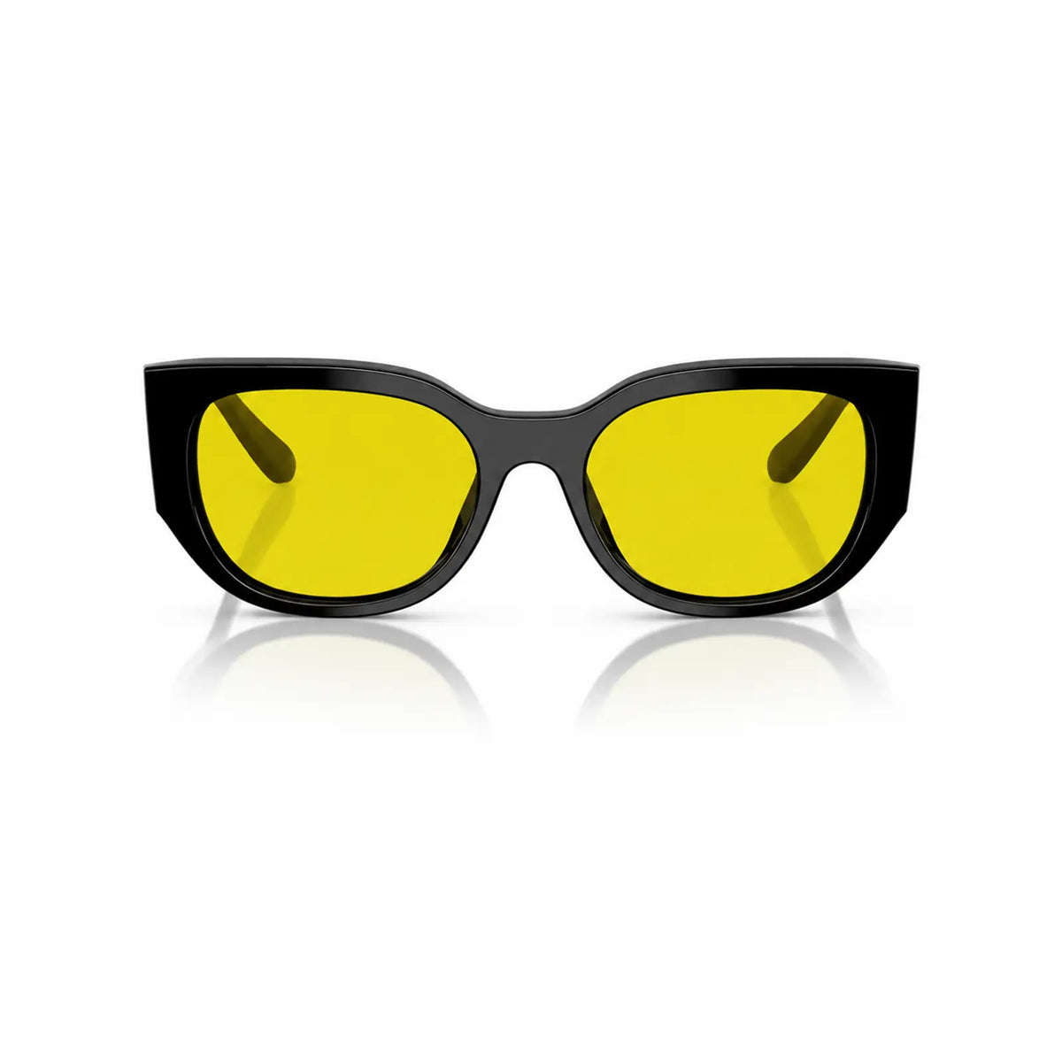 Vogue VO5641SU replacement lenses in yellow, front view of the frame fitted with the new lenses · ReFramed