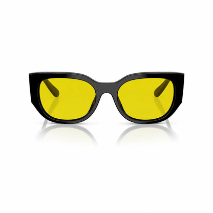 Vogue VO5641SU replacement lenses in yellow, front view of the frame fitted with the new lenses · ReFramed